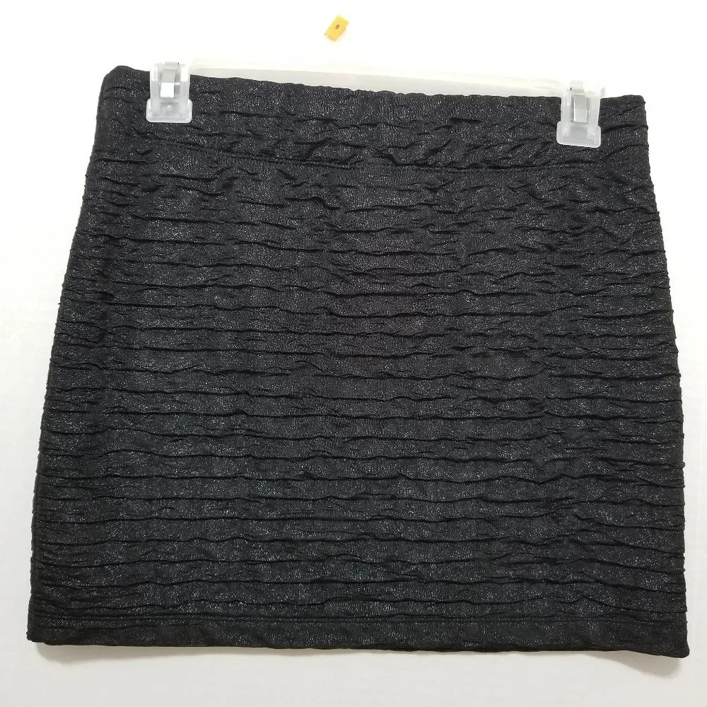 Nollie skirt Medium glittery metallic weave textured elastic pull on waist lined - Picture 2 of 13